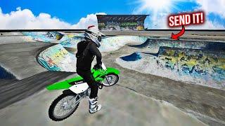 RIDING PITBIKES AT A LITERAL SKATEPARK IN MX BIKES? HUGE TRANSFERS