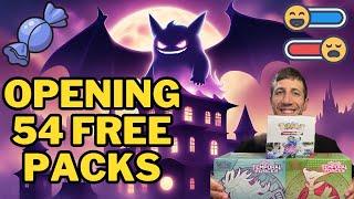 GHOSTLY PULL Opening 54 FREE Packs of Pokémon Temporal Forces and Testing the Bad Pull Rates