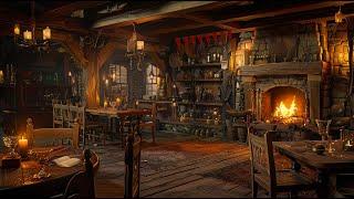 Medieval tavern space  Celtic Music with Fireplace - Relaxing tunes for deep sleep