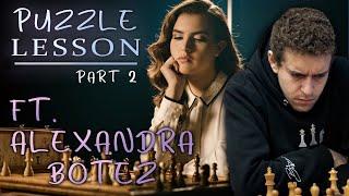 Solving Puzzles P.2  GM Vs Master Strategies  Alexandra Botez  GM Daniel Naroditsky