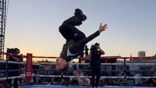 ISRAIL MADRIMOV BUSTS BACKFLIP ON TERENCE CRAWFORD AFTER SHADOWBOXING ON THE PIER UNDERDOG READY