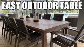 How to Build an Easy Outdoor Table that Seats 10