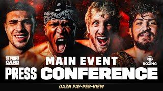 KSI VS. TOMMY FURY & LOGAN PAUL VS. DILLON DANIS MAIN EVENT PRESS CONERENCE LIVESTREAM