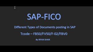 Documents Posting in SAP FICO