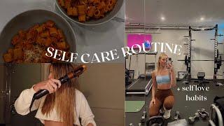 self care vlog  my hair + beauty routine shower routine nails reading & cooking 