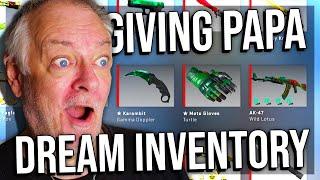 GIVING MY DAD HIS DREAM CSGO INVENTORY