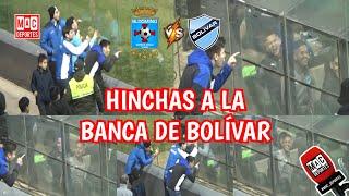 Cruce de hinchas de Blooming y jugadores de Bolívar  Mac Deportes