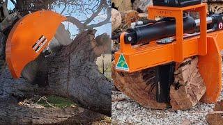 Firewood Cutting and Splitting. SAWQUIP Excavator LogRipper & SplitEx attachments