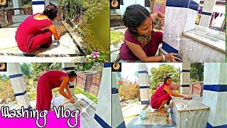 Today I Washing My Grand Mother & Father Samadhi   cleaning vlog bengali   Village Vlog 