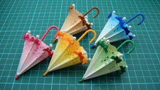 DIY Miniature Craft - Mini Umbrella #Shorts #miniature #dollhouse