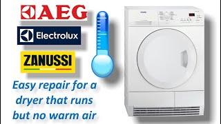 AEG Lavatherm Condenser Tumble Dryer Stays Cold Heater Fault Repair