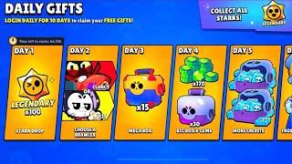 DAILY FREE GIFTS I’m VERY LUCKY  BRAWL STARS UPDATE