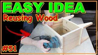 EASY IDEA FOR A SMALL FURNITURE - CREATIVE USE FOR USED WOOD VIDEO #51 #woodworking #woodwork