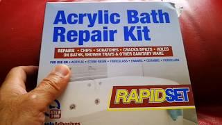 Acrylic Bath Repair KitUnboxing & Using Rapid SetHow To Repair Holes & Cracks In Bathtub And Sink