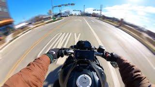 MORNING CRUISE ON 2023 YAMAHA MT-03 MOTORCYCLE W AKRAPOVIC ASMR