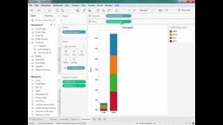 How to Create a Stacked Bar Chart Using Multiple Measures in Tableau