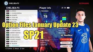 PES 2021 PATCH 2023 OPTION FILE January Update SP21 Easy