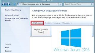 How to change Windows Server 2016 language