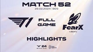 Full Highlights T1 vs FOX  Match 52  LCK Mùa Xuân 2024