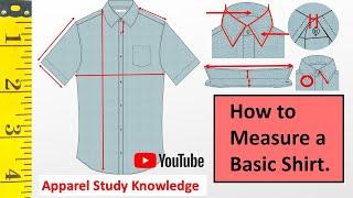 How to Measure a Shirt  Spec Measurement Point of Shirt  Shirt measurements Guide.