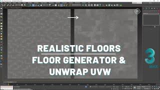 Make realistic floors using the Floor Generator and the Unwrap UVW modifier