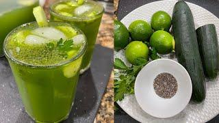 Cómo Hacer Una Rica Agua De Pepino Con Limón Chia Perejil Refrescante y Saludable.