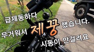 초보가 겪은 할리데이비슨의 단점스트리트밥114 급브레이크 후 제꿍