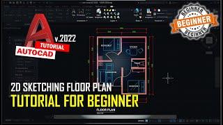 AutoCAD 2022 2D Sketching Tutorial For Beginner in 13 Minutes COMPLETE