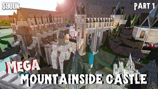 Bloxburg  Mega Mountainside Castle  House Build Roblox Part 15