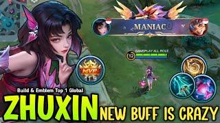 100% BRUTAL DMG ZHUXIN NEW BUFF IS CRAZY WITH BEST BUILD & EMBLEM 2024 - BUILD TOP 1 GLOBAL ZHUXIN