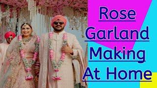 Rose Garland Making At Home #flower #how #easy #garland