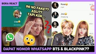 DAPAT NOMOR WHATSAPP BLACKPINK & BTS? wkwkwkwkwkwkwk  Bora React