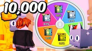 I USED 10000 SPINNY WHEEL TICKETS AND GOT THIS… Pet Simulator 99