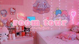  my pink girly room tour  sanrio kawaii cozy aesthetic ₊‧°𐐪𐑂°‧₊