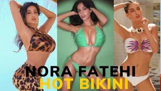 Nora Fatehi Hot Bikini  Hot Cleavage Video  Slow Motion Review  Viral Girl