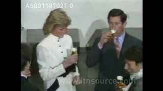 Princess Diana and Prince CharlesDrinking BeerCHEERS