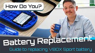 How To Replace Your VBOX Sport Battery Pack