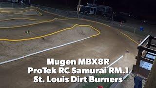 Mugen Seiki MBX8R Nitro Buggy On-Track Testing  Under the Lights at St. Louis Dirt Burners