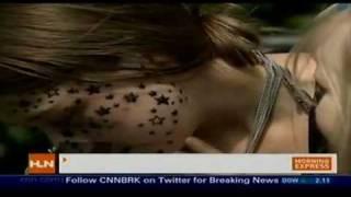 Tattooed teen Kimberley Vlaeminck  with 56 Stars on    face Admits  to Lying .