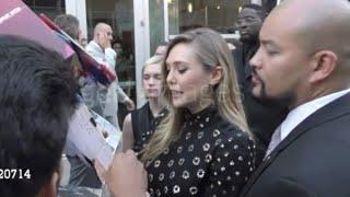 Elizabeth Olsen signing autographs