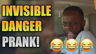 INVISIBLE DANGER PRANK Try Not To Laugh #4   Acting Scared Compilation 