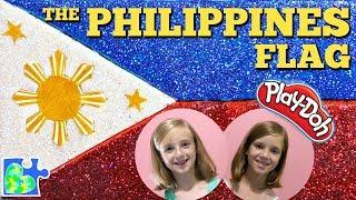 Play-Doh FLAG of the PHILIPPINES   Flags of the World  Bandera de las Filipinas