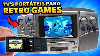 TVs PORTÁTEIS para RETRO GAMES a NOSTALGIA de jogar na TELINHA