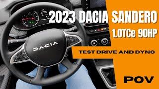 Dacia Sandero Stepway 2023 1.0 TCe 90HP  4K POV Test Drive  Dyno  Acceleration