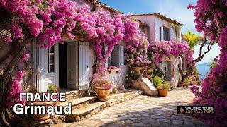 غريمو فرنسا جولة في القرية الفرنسية قرى جميلة مزهرة في 