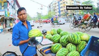 ক্যামেরা দেখে তরমুজের দোকানদারের কি অবস্থা দেখুন