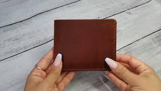 Bifold wallet made of genuine leather