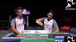 Swiss Open 2022 MD Final  Malaysia New Star Goh Sze FeiNur Izzuddin vs Indonesia AlfianArdianto