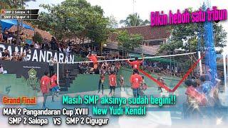 MANCUPFinal  Aksi Anak SMP 2 Salopa bikin heboh semua penonton spikenya seperti Yudi Kendil