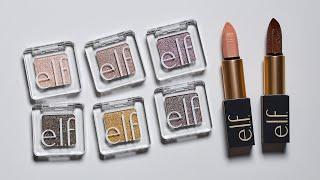 Elf Fine As Fleck Glitter Eyeshadow & O Face Shimmer Balm Swatches